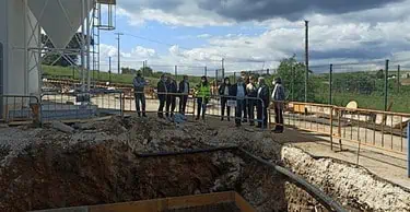 Aspeto das obras em Elvas