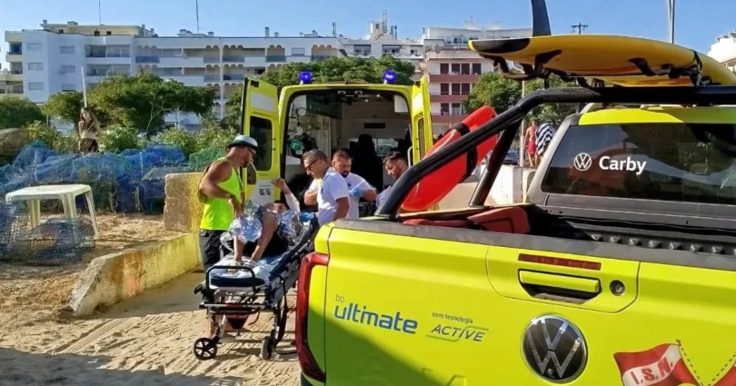 jovem acidentado em Monte Gordo